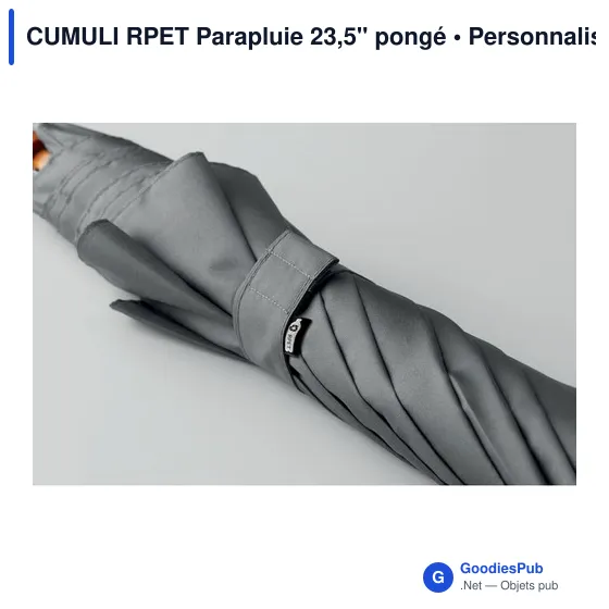 CUMULI RPET Parapluie 23,5'' pongé - Image 5