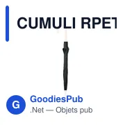 CUMULI RPET Parapluie 23,5'' pongé - Miniature 7