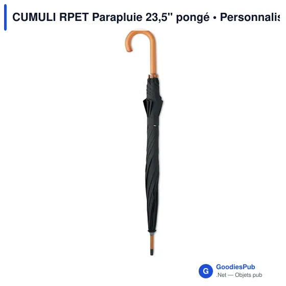 CUMULI RPET Parapluie 23,5'' pongé - Image 7