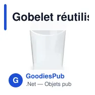 Gobelet réutilisable personnalisable en Bio PE 250 ml avec logo - Cup Écologique - Miniature 2