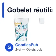 Gobelet réutilisable personnalisable en Bio PE 500 ml avec logo - Cup Écologique - Miniature 1
