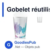 Gobelet réutilisable design personnalisable en PP 500 ml avec logo - Cup Écologique - Miniature 1