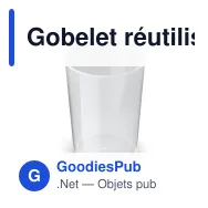 Gobelet réutilisable personnalisable en PP 250 ml avec logo - Cup Écologique - Miniature 2