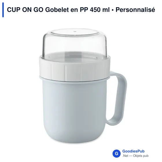 Gobelet personnalisable CUP ON GO 450 ml avec logo - Image 1
