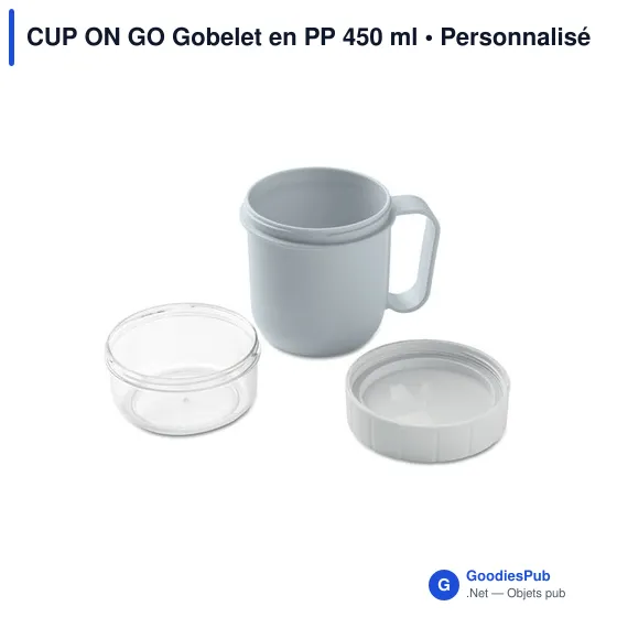 Gobelet personnalisable CUP ON GO 450 ml avec logo - Image 2