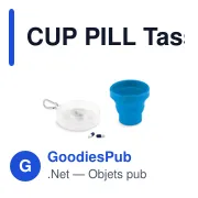 CUP PILL Tasse pliable avec pilulier - Miniature 1