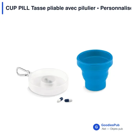CUP PILL Tasse pliable avec pilulier - Image 1