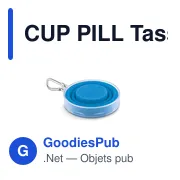 CUP PILL Tasse pliable avec pilulier - Miniature 3