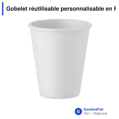 Gobelet réutilisable personnalisable en PLA - CUPFULavec logo