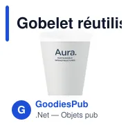 Gobelet réutilisable personnalisable en PLA - CUPFULavec logo - Miniature 2