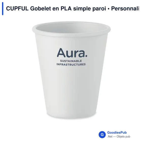 Gobelet réutilisable personnalisable en PLA - CUPFULavec logo - Image 2