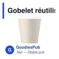 Gobelet réutilisable personnalisable en PLA - CUPFULavec logo - Miniature 11