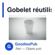 Gobelet réutilisable personnalisable en PLA - CUPFULavec logo - Miniature 3