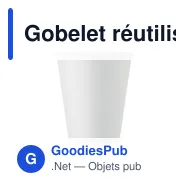 Gobelet réutilisable personnalisable en PLA - CUPFULavec logo - Miniature 4