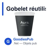 Gobelet réutilisable personnalisable en PLA - CUPFULavec logo - Miniature 6