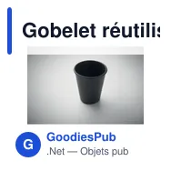 Gobelet réutilisable personnalisable en PLA - CUPFULavec logo - Miniature 7