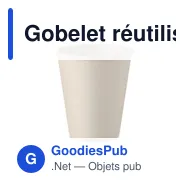 Gobelet réutilisable personnalisable en PLA - CUPFULavec logo - Miniature 9