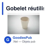 Gobelet réutilisable personnalisable en PLA - CUPFULavec logo - Miniature 10