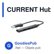 CURRENT Hub USB 4 ports 19 cm - Miniature 1