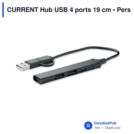 CURRENT Hub USB 4 ports 19 cm