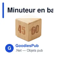 Minuteur en bambou personnalisable avec logo - CURT - Miniature 2
