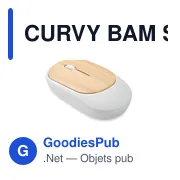 CURVY BAM Souris sans fil en bambou - Miniature 1