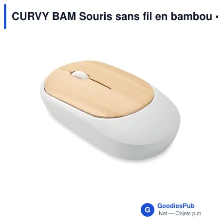CURVY BAM Souris sans fil en bambou