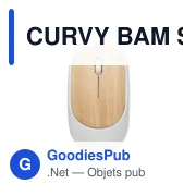 CURVY BAM Souris sans fil en bambou - Miniature 3