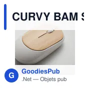 CURVY BAM Souris sans fil en bambou - Miniature 5