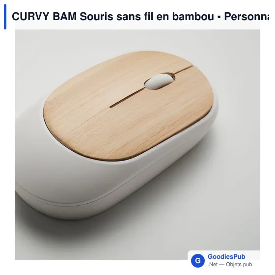 CURVY BAM Souris sans fil en bambou - Image 5