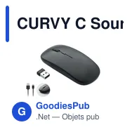 CURVY C Souris sans fil rechargeable - Miniature 1