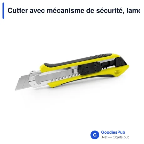 Cutter avec mécanisme de sécurité, lames de rechange incluses | Sutton