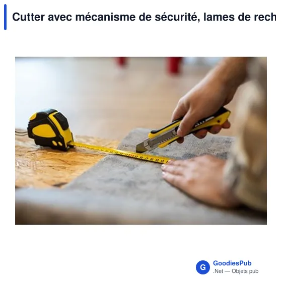 Cutter avec mécanisme de sécurité, lames de rechange incluses | Sutton - Image 12