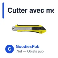 Cutter avec mécanisme de sécurité, lames de rechange incluses | Sutton - Miniature 3