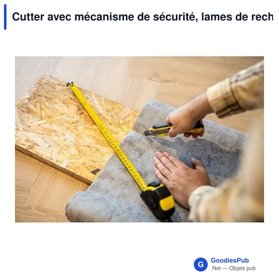 Cutter avec mécanisme de sécurité, lames de rechange incluses | Sutton - Image 5