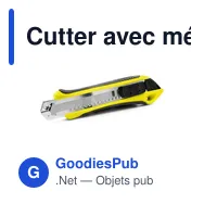 Cutter avec mécanisme de sécurité, lames de rechange incluses | Sutton - Miniature 6