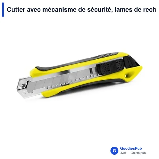 Cutter avec mécanisme de sécurité, lames de rechange incluses | Sutton - Image 6