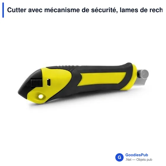 Cutter avec mécanisme de sécurité, lames de rechange incluses | Sutton - Image 7