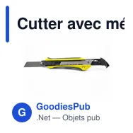 Cutter avec mécanisme de sécurité, lames de rechange incluses | Sutton - Miniature 8