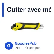 Cutter avec mécanisme de sécurité, lames de rechange incluses | Sutton - Miniature 9