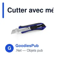 Cutter avec mécanisme de sécurité, lames de rechange incluses | Sutton - Miniature 10
