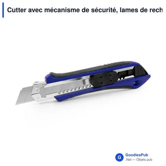Cutter avec mécanisme de sécurité, lames de rechange incluses | Sutton - Image 10