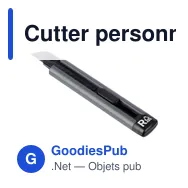 Cutter personnalisable en ABS recyclé avec logo - Rolf - Miniature 4