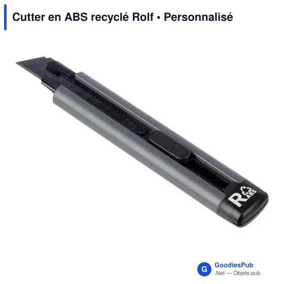 Cutter personnalisable en ABS recyclé avec logo - Rolf - Image 4