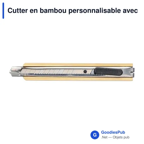 Cutter en bambou personnalisable avec logo - Jeffrey