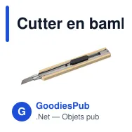 Cutter en bambou personnalisable avec logo - Jeffrey - Miniature 4