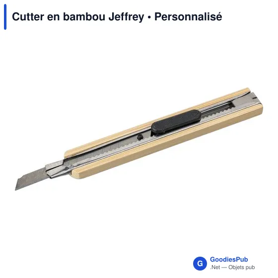 Cutter en bambou personnalisable avec logo - Jeffrey - Image 4