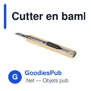 Cutter en bambou personnalisable avec logo - Jeffrey - Miniature 5
