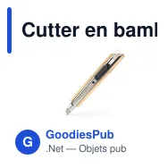 Cutter en bambou personnalisable avec logo - Jeffrey - Miniature 6