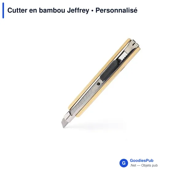 Cutter en bambou personnalisable avec logo - Jeffrey - Image 6